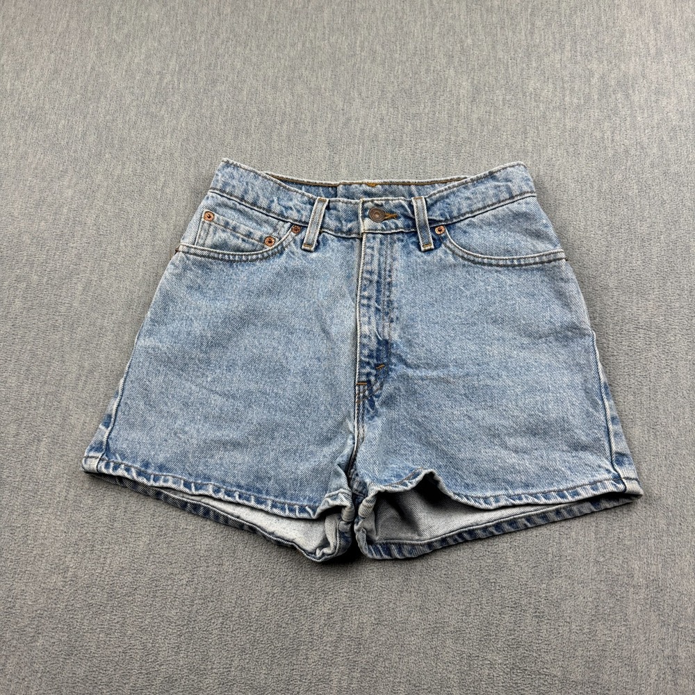 Vintage Levis Shorts Womens 9 Blue 512 High Waisted Slim Fit 2" Denim Cotton 90s